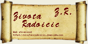 Života Radoičić vizit kartica